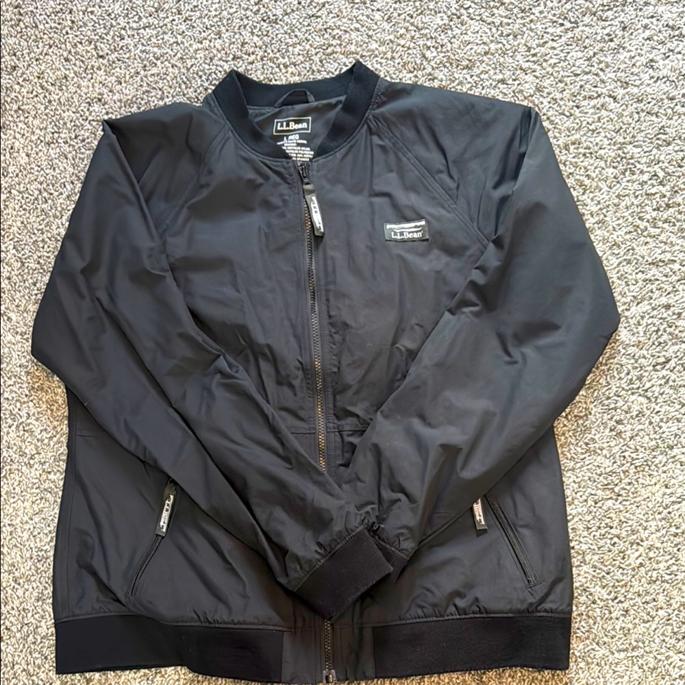 L.L. Bean Black Bomber Jacket